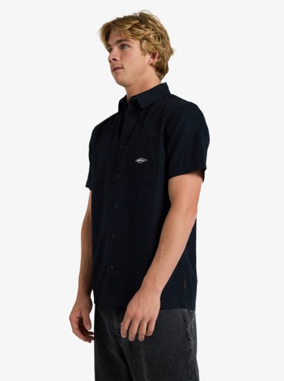 quiksilver, Diamond - Camisa de manga curta para homem, BLACK (kvj0) Diamond - Short Sleeve Shirt for Men  EQYWT04667