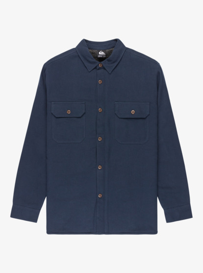 quiksilver, Husson Sherpa - Surchemise manches longues pour Homme, DARK NAVY (ktp0) Husson Sherpa - Long Sleeve Overshirt for Men  EQYWT04668