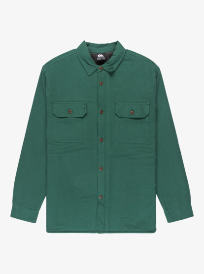 quiksilver, Husson Sherpa - Long Sleeve Overshirt for Men, TREKKING GREEN (tkr) Husson Sherpa - Long Sleeve Overshirt for Men  EQYWT04668