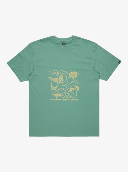 quiksilver, Evo Abstract Chaos - Kurzärmliges T-Shirt mit Screen-Print für Männer, MALACHITE GREEN (gjr0) Evo Abstract Chaos - Short Sleeve T-Shirt for Men  EQYZT08133