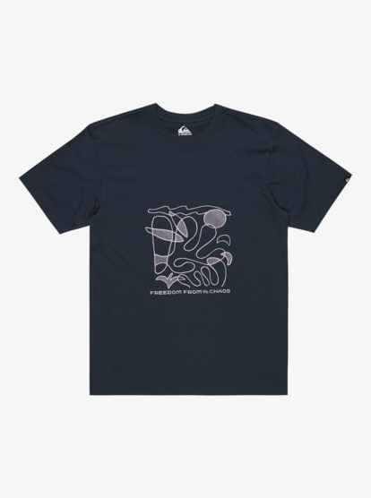 quiksilver, Evo Abstract Chaos - Kurzärmliges T-Shirt mit Screen-Print für Männer, DARK NAVY (ktp0) Evo Abstract Chaos - Short Sleeve T-Shirt for Men  EQYZT08133