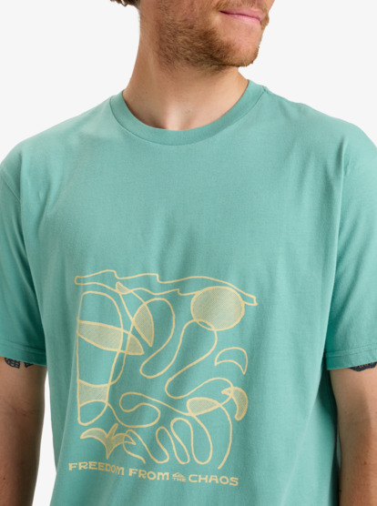 quiksilver, Evo Abstract Chaos - Kurzärmliges T-Shirt mit Screen-Print für Männer, MALACHITE GREEN (gjr0) Evo Abstract Chaos - Short Sleeve T-Shirt for Men  EQYZT08133