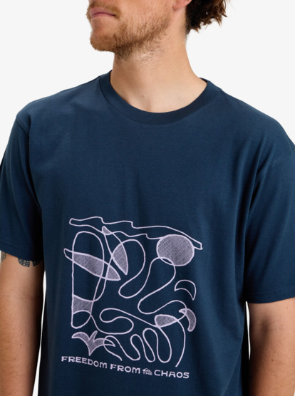 quiksilver, Evo Abstract Chaos - Kurzärmliges T-Shirt mit Screen-Print für Männer, DARK NAVY (ktp0) Evo Abstract Chaos - Short Sleeve T-Shirt for Men  EQYZT08133