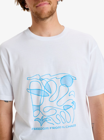 quiksilver, Evo Abstract Chaos - Kurzärmliges T-Shirt mit Screen-Print für Männer, WHITE (wbb0) Evo Abstract Chaos - Short Sleeve T-Shirt for Men  EQYZT08133