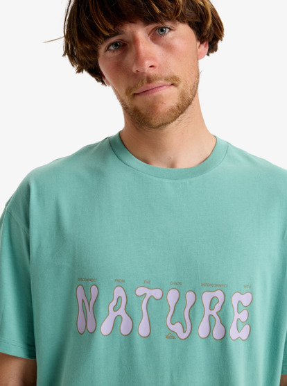 quiksilver, Nature - Short Sleeve T-Shirt for Men, MALACHITE GREEN (gjr0) Nature - Short Sleeve T-Shirt for Men  EQYZT08134