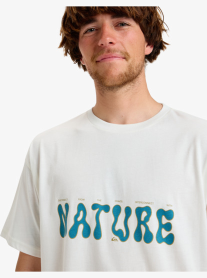 quiksilver, Nature - Kurzärmliges T-Shirt mit Screen-Print für Männer, SNOW WHITE (wbk0) Nature - Short Sleeve T-Shirt for Men  EQYZT08134
