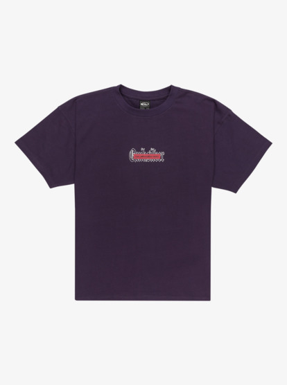 quiksilver, Mercury Double Up - Camiseta gruesa para hombre, PURPLE VELVET (psm0) Mercury Double Up - Heavy Weight T-Shirt for Men  EQYZT08167