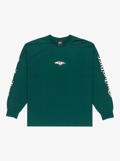 quiksilver, Mercury Old English - Camisola de manga comprida para homem, BOTANICAL GARDEN (gze0) Mercury Old English - Long Sleeve T-Shirt for Men  EQYZT08169