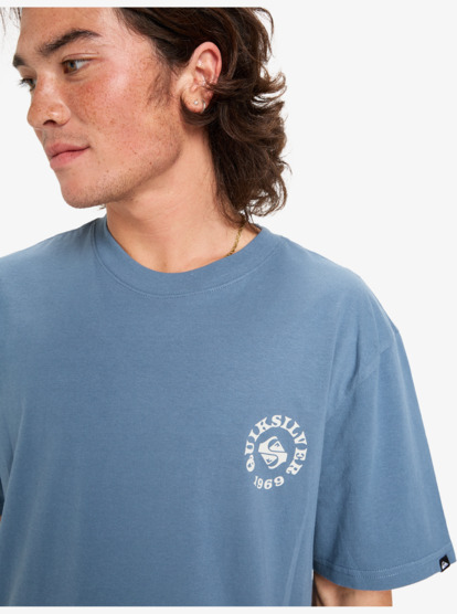 quiksilver, Ev Summer Salt - T-shirt de manga curta para homem, CHINA BLUE (bnd0) Ev Summer Salt - Short Sleeve T-Shirt for Men  EQYZT08184