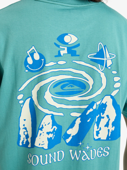 quiksilver, Ev Waves Festival - Camiseta de manga corta para hombre, DEEP SEA (gmw0) Ev Waves Festival - Short Sleeve T-Shirt for Men  EQYZT08186