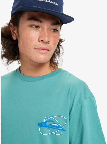 quiksilver, Ev Waves Festival - Camiseta de manga corta para hombre, DEEP SEA (gmw0) Ev Waves Festival - Short Sleeve T-Shirt for Men  EQYZT08186
