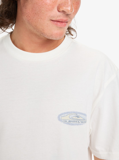 quiksilver, Evo Border Lines - T-Shirt für Männer, SNOW WHITE (wbk0) Evo Border Lines - Short Sleeve T-Shirt for Men  EQYZT08191
