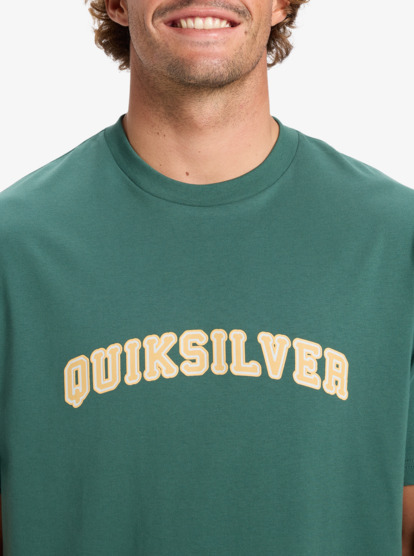 quiksilver, Pto Fare Well - Camiseta de manga corta para hombre, TREKKING GREEN (tkr) Pto Fare Well - Short Sleeve T-Shirt for Men  EQYZT08197