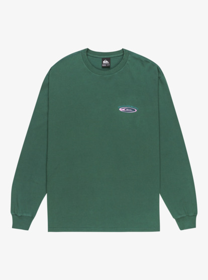 quiksilver, Hw Hollow Coves - Camisola de manga comprida para homem, TREKKING GREEN (tkr) Hw Hollow Coves - Long Sleeve T-Shirt for Men  EQYZT08202