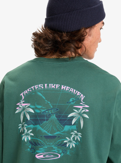 quiksilver, Hw Hollow Coves - Camisola de manga comprida para homem, TREKKING GREEN (tkr) Hw Hollow Coves - Long Sleeve T-Shirt for Men  EQYZT08202