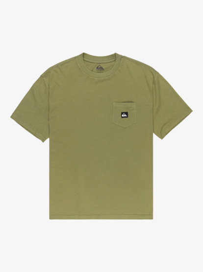 quiksilver, Salt Water Pocket - Short Sleeve T-Shirt for Men, LODEN GREEN (gng0) Salt Water Pocket - Short Sleeve T-Shirt for Men  EQYZT08205