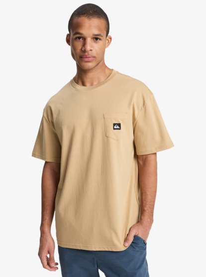 quiksilver, Salt Water Pocket - Short Sleeve T-Shirt for Men, KHAKI (cjz0) Salt Water Pocket - Short Sleeve T-Shirt for Men  EQYZT08205