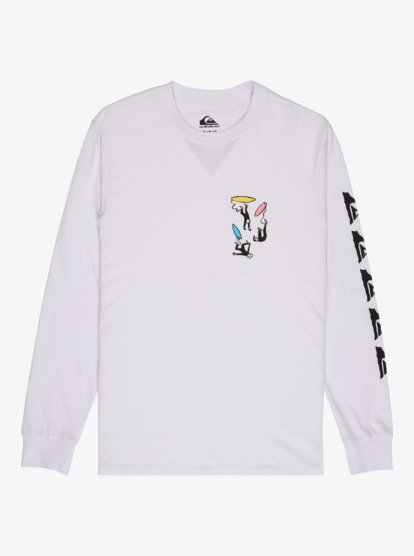 quiksilver, Quiksilver Festival - T-shirt à manches longues pour Homme, WHITE (wbb0) Quiksilver Festival - Long Shirt T-shirt for Men  EQYZT08457