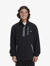 No Destination Hs - Men's Black Half Snap Fleece | Quiksilver