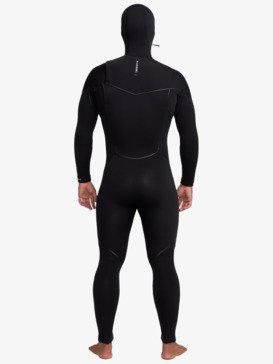 quiksilver, 5/4mm Marathon Sessions - Hooded Chest Zip Wetsuit for Men, BLACK (blk) 5/4mm Marathon Sessions - Hooded Chest Zip Wetsuit for Men  25AW203501