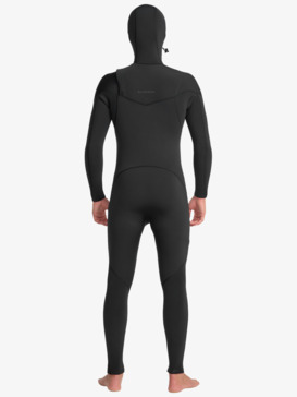 quiksilver, 5/4/3mm Everyday Sessions - Combinaison de surf à capuche avec zip poitrine pour Homme, BLACK (blk) 5/4/3mm Everyday Sessions - Hooded Chest Zip Wetsuit for Men  25AW203504