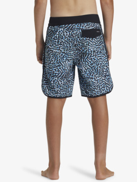 quiksilver, Highline Scallop - Board Shorts for Boys 8-16, SWEDISH BLUE (bnh6) Highline Scallop - Board Shorts for Boys 8-16  AQBBS03131