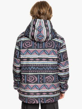 quiksilver, Crazy Sky - Hooded Jacket for Boys 8-16yrs, GRAPE SHAKE HERITAGE STRIPE 64 (pmr6) Crazy Sky - Hooded Jacket for Boys 8-16yrs  EQBJK03315