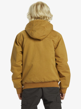 quiksilver, Lets Go To School - Insulated Hooded Jacket for Boys 8-16yrs, BONE BROWN (cmt0) Lets Go To School - Insulated Hooded Jacket for Boys 8-16yrs  EQBJK03317