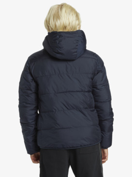 quiksilver, Scaly Reversible - Veste isolante à capuche pour Garçon 8-16 ans, DARK NAVY (ktp1) Scaly Reversible - Hooded Insulator Jacket for Boys 8-16  EQBJK03347