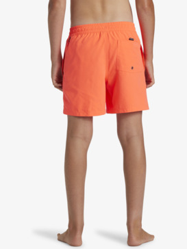 quiksilver, Everyday Solid Volley Yth 14" - Short de natación para chicos 8-16, FIERY CORAL (mkz0) Everyday Solid Volley Yth 14" - Swim Shorts for Boys 8-16  EQBJV03517