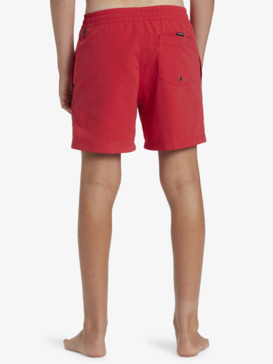 quiksilver, Everyday Solid Volley Yth 14" - Short de natación para chicos 8-16, HIGH RISK RED (rqc0) Everyday Solid Volley Yth 14" - Swim Shorts for Boys 8-16  EQBJV03517