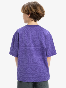 quiksilver, Global Heat - Short Sleeves T-Shirt for Boys 8 - 16, DUSTED PERI GLOBAL HEAT 64X64 (pmg6) Global Heat - Short Sleeves T-Shirt for Boys 8 - 16  EQBKT03342