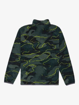 quiksilver, No Destination Hz - Half Snap Fleece for Boys 8-16, TREKKING GREEN CAMOSTROKES (gsc6) No Destination Hz - Half Snap Fleece for Boys 8-16  EQBPF03018