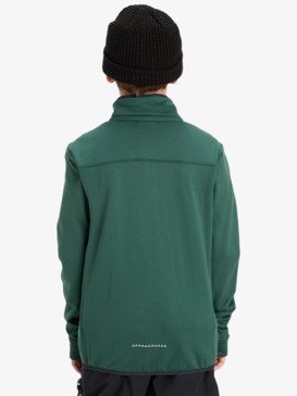 quiksilver, Steep Point - Full Zip Technical Fleece for Boys 8-16, TREKKING GREEN (tkr) Steep Point - Full Zip Technical Fleece for Boys 8-16  EQBPF03021