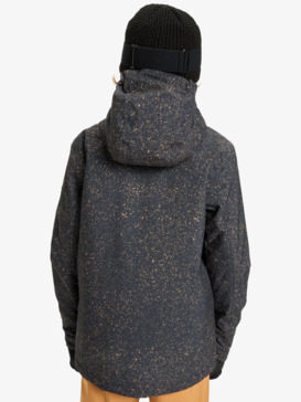 quiksilver, Mission Printed 10K - Funktionelle Snow-Jacke mit Kapuze für Jungs 4-16, MOUNTAIN STATIC TRUE BLACK (kvj2) Mission Printed - Technical Snow Jacket for Boys 4-16  EQBTJ03223
