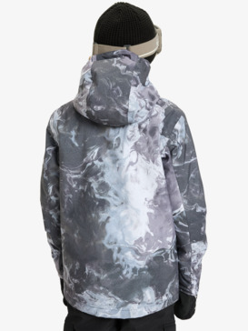 quiksilver, Mission Printed 10K - Funktionelle Snow-Jacke mit Kapuze für Jungs 4-16, THERMOSTAMP GRAYSCALE (kvj3) Mission Printed - Technical Snow Jacket for Boys 4-16  EQBTJ03223
