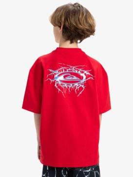 quiksilver, Mercury Chrome Lighting - Short Sleeves T-Shirt for Boys 8 - 16, RIBBON RED (rqa0) Mercury Chrome Lighting - Short Sleeves T-Shirt for Boys 8 - 16  EQBZT04831