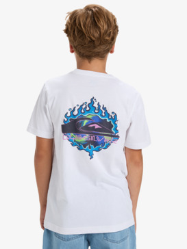 quiksilver, Ev In Flames - Short Sleeve T-Shirt for Boys 8-16, WHITE (wbb0) Ev In Flames - Short Sleeve T-Shirt for Boys 8-16  EQBZT04901