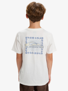 quiksilver, Evo Border Lines - Short Sleeve T-Shirt for Boys 8-16, SNOW WHITE (wbk0) Evo Border Lines - Short Sleeve T-Shirt for Boys 8-16  EQBZT04908