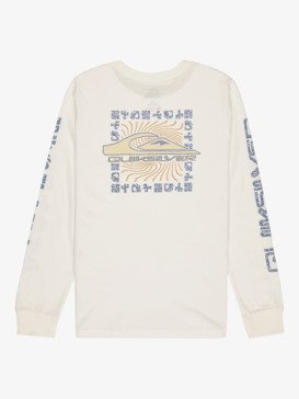 quiksilver, Evo Border Lines - Long Sleeve T-Shirt for Boys 8-16, SNOW WHITE (wbk0) Evo Border Lines - Long Sleeve T-Shirt for Boys 8-16  EQBZT04914