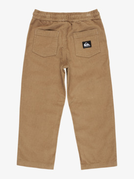 quiksilver, Taxer Cord - Pantalon droit à taille élastique pour Garçon, ELMWOOD (tmp0) Taxer Cord - Stretch Trousers for Boys  EQKNP03066