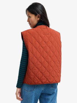 quiksilver, Kalong - Chaleco acolchado para mujer, HENNA (cqn0) Kalong - Puff Vest for Women  EQWJK03085