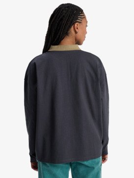 quiksilver, Mercury Standard Polo - Long Sleeve Polo Shirt for Women, TARMAC (kta0) Mercury Standard Polo - Long Sleeve Polo Shirt for Women  EQWKT03203