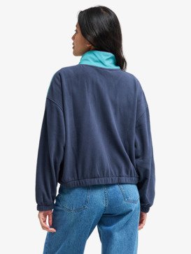quiksilver, Kedai - Polar con cremallera para mujer, INDIA INK (ksh0) Kedai - Full Zip Polar Fleece for Women  EQWPF03005