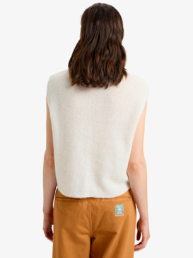 quiksilver, Islay - Crew Neck Knitted Vest for Women, SNOW WHITE (wbk0) Islay - Crew Neck Knitted Vest for Women  EQWSW03025