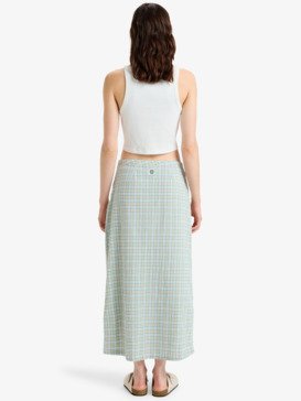quiksilver, Calla - Lange rok voor Dames, SNOW WHITE CHEKKER CALLA (wbk1) Calla - Long Skirt for Women  EQWWK03026