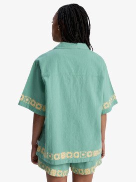 quiksilver, Bahamas - Short Sleeve Shirt for Women, MALACHITE GREEN (gjr0) Bahamas - Short Sleeve Shirt for Women  EQWWT03145
