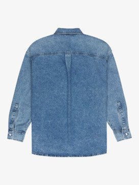 quiksilver, Rahmat - Long Sleeve Denim Overshirt for Women, MEDIUM BLUE (bygw) Rahmat - Long Sleeve Denim Overshirt for Women  EQWWT03150