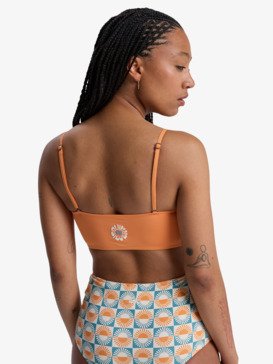 quiksilver, Melly - Medium Coverage Bikini Top for Women, CORAL GOLD (nkt0) Melly - Medium Coverage Bikini Top for Women  EQWX303137