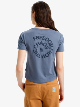 quiksilver, Lintah - Short Sleeve T-Shirt for Women, VINTAGE INDIGO (byl0) Lintah - Short Sleeve T-Shirt for Women  EQWZT03193